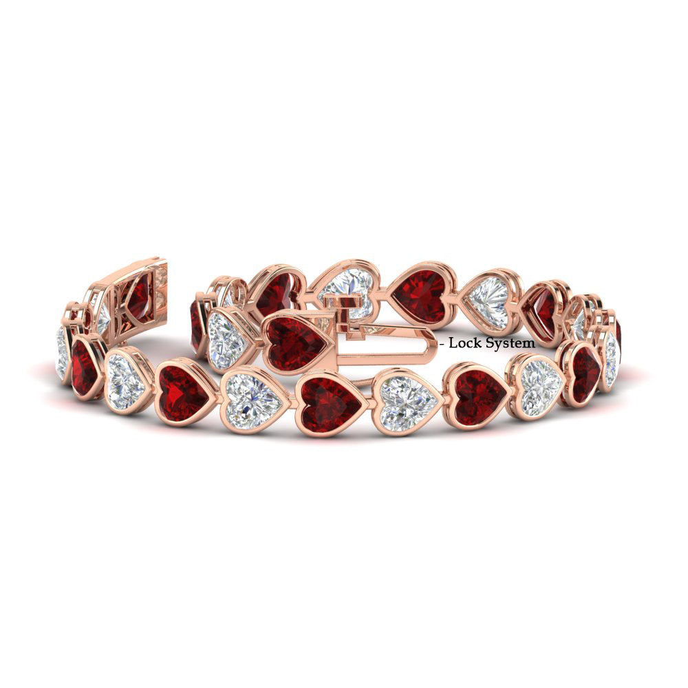 12-50-ct-bezel-tennis-bracelet-heart-shaped-diamond-with-ruby-in-rose-gold-fdbrc10581htgrudrangle2-12-50-ct-nl-rg