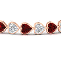 Thumbnail 19 - 12-50-ct-bezel-tennis-bracelet-heart-shaped-diamond-with-ruby-in-rose-gold-fdbrc10581htgrudrangle2-12-50-ct-nl-rg