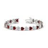 Load image into Gallery viewer, 12-50-ct-bezel-tennis-bracelet-heart-shaped-diamond-with-ruby-in-white-gold-fdbrc10581htgrudrangle2-12-50-ct-nl-wg