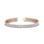 Load image into Gallery viewer, 12 Carat Emerald Cut Tennis Diamond Bracelet
