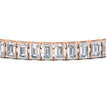 Load image into Gallery viewer, 12 Carat Emerald Cut Tennis Diamond Bracelet
