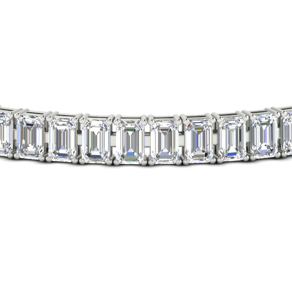 12 Carat Emerald Cut Tennis Diamond Bracelet