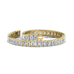Load image into Gallery viewer, 12 Carat Emerald Cut Tennis Diamond Bracelet
