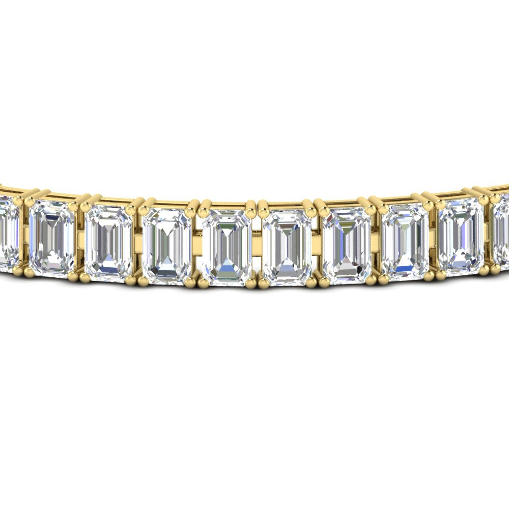 12 Carat Emerald Cut Tennis Diamond Bracelet