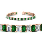 Load image into Gallery viewer, 12 Carat Emerald Cut Tennis Diamond Bracelet
