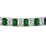 Load image into Gallery viewer, 12 Carat Emerald Cut Tennis Diamond Bracelet
