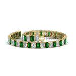 Load image into Gallery viewer, 12 Carat Emerald Cut Tennis Diamond Bracelet
