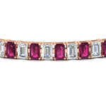 Load image into Gallery viewer, 12 Carat Emerald Cut Tennis Diamond Bracelet
