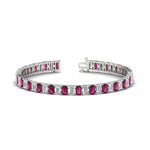 Load image into Gallery viewer, 12 Carat Emerald Cut Tennis Diamond Bracelet
