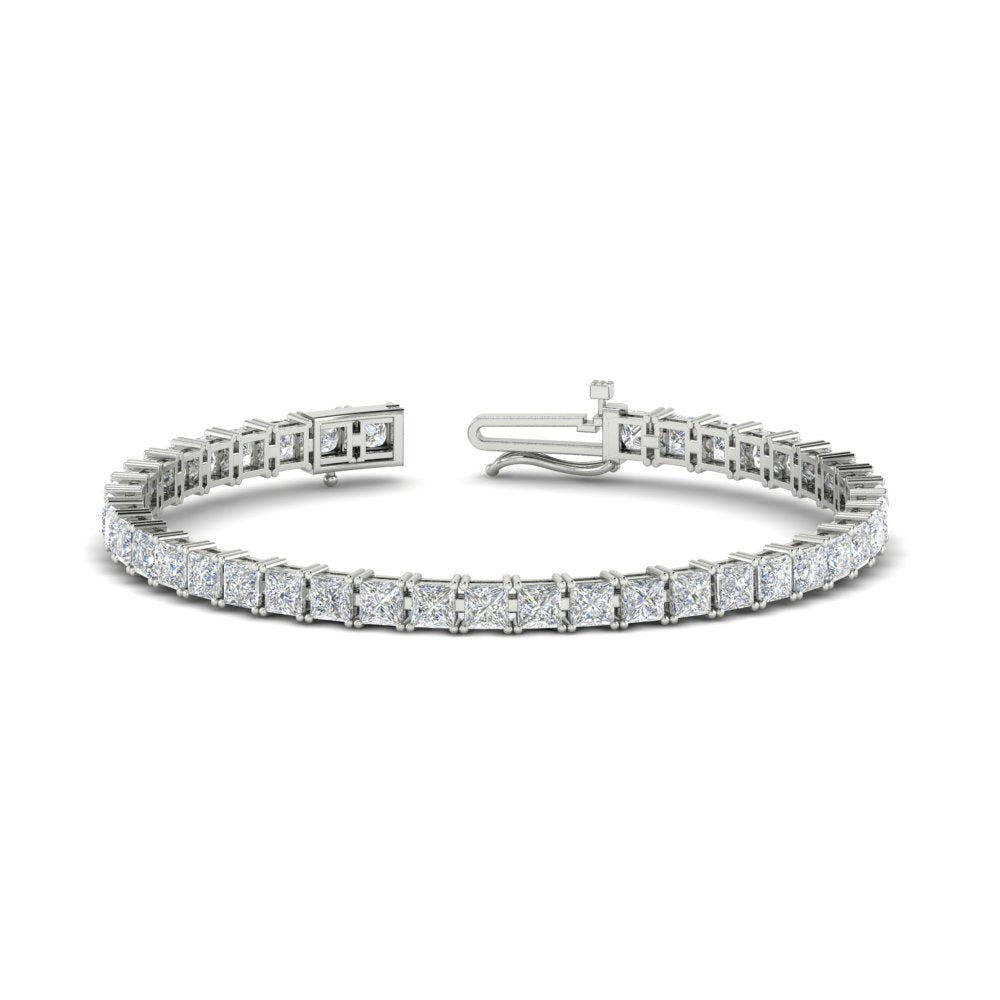 12 Carat Princess Cut Basket Tennis Bracelet