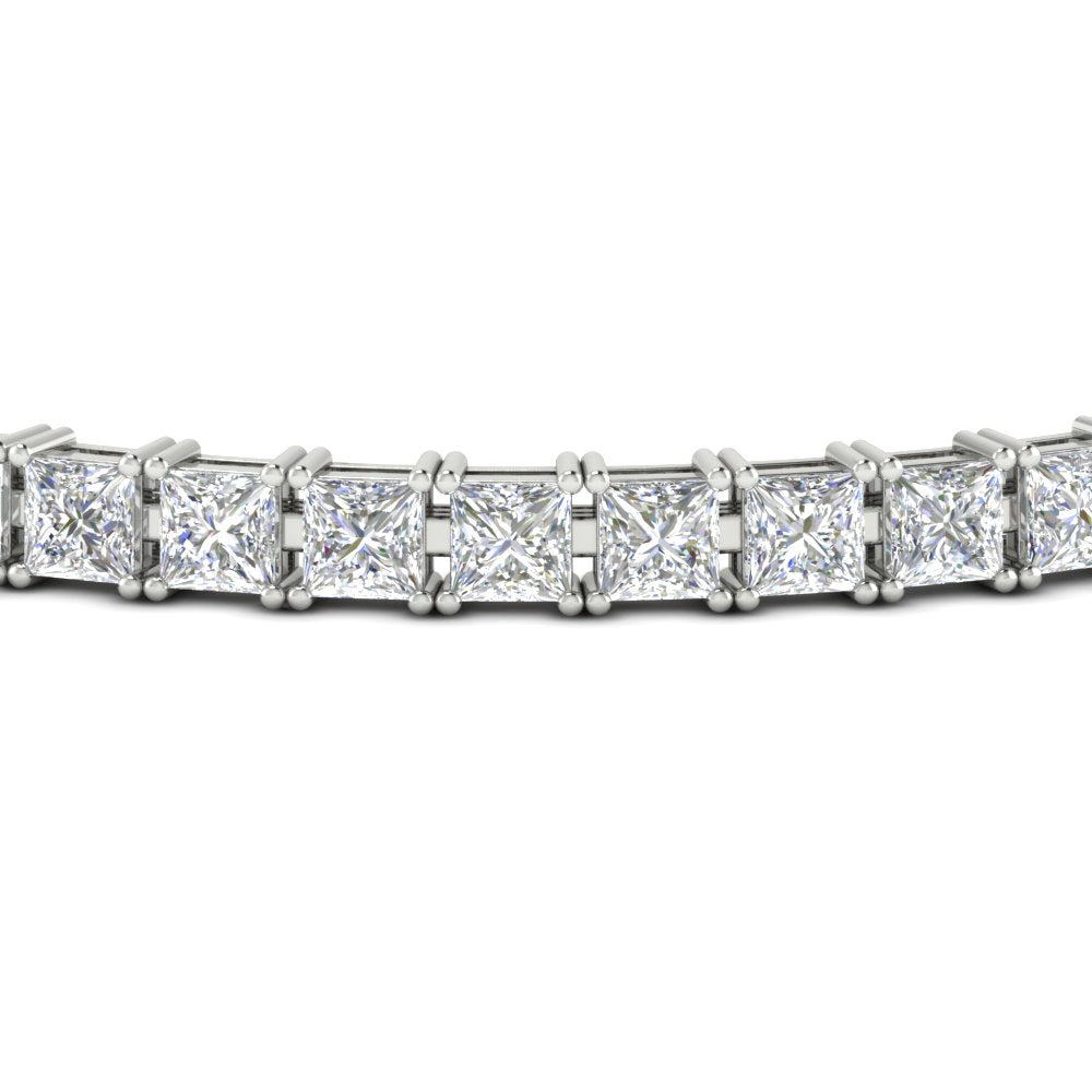 12 Carat Princess Cut Basket Tennis Bracelet