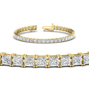 12 Carat Princess Cut Basket Tennis Bracelet