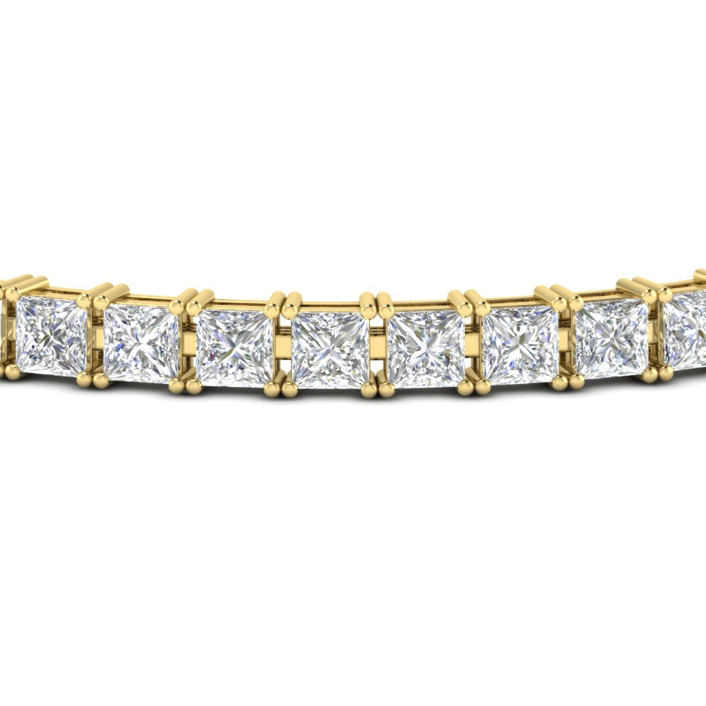 12 Carat Princess Cut Basket Tennis Bracelet