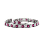 Load image into Gallery viewer, 12 Carat Princess Cut Basket Tennis Bracelet
