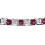 Load image into Gallery viewer, 12 Carat Princess Cut Basket Tennis Bracelet
