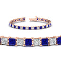 Thumbnail 6 - 12-carat-princess-cut-sapphire-basket-tennis-bracelet-in-rose-gold-FDBRC10450PRGSABLANGLE2-12.00CT-NL-RG_5eab16f2-6c05-410f-9f0d-dcc9d61ff0a8