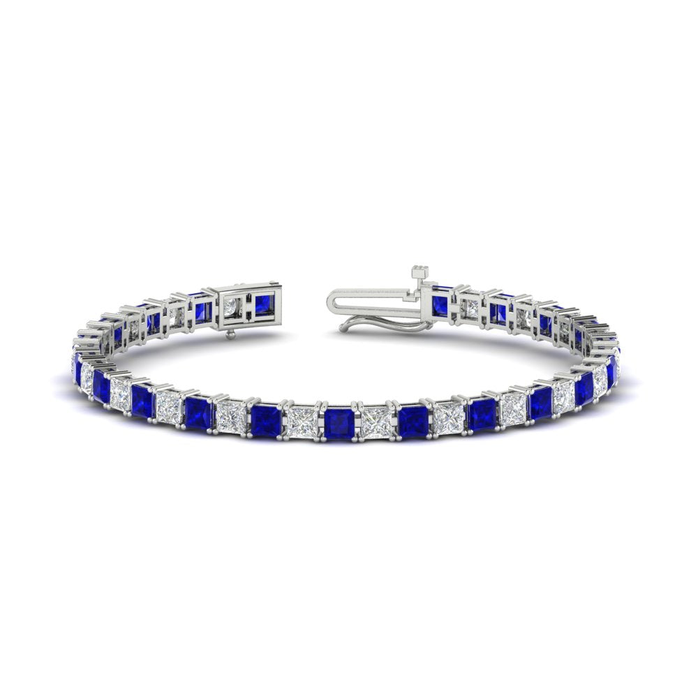 12 Carat Princess Cut Basket Tennis Bracelet