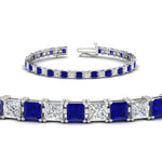 Load image into Gallery viewer, 12 Carat Princess Cut Basket Tennis Bracelet
