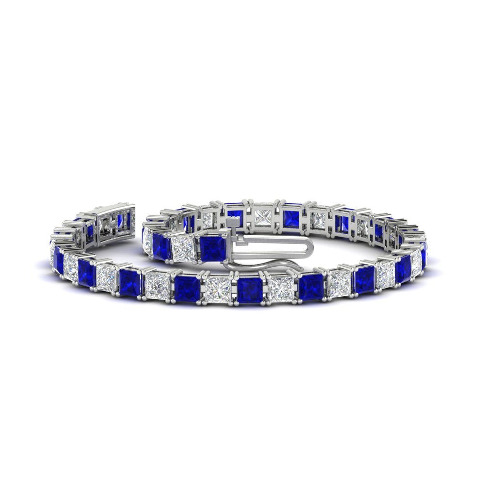 12 Carat Princess Cut Basket Tennis Bracelet
