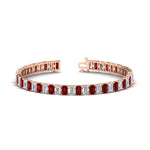 Load image into Gallery viewer, 12 Carat Emerald Cut Tennis Diamond Bracelet
