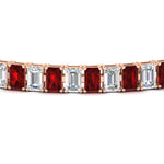Load image into Gallery viewer, 12 Carat Emerald Cut Tennis Diamond Bracelet
