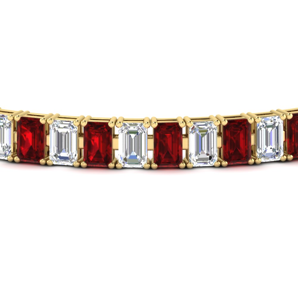 12 Carat Emerald Cut Tennis Diamond Bracelet