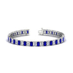 Load image into Gallery viewer, 12 Carat Emerald Cut Tennis Diamond Bracelet
