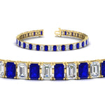 Load image into Gallery viewer, 12 Carat Emerald Cut Tennis Diamond Bracelet
