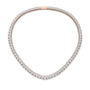 Load image into Gallery viewer, 12-carat-three-stone-diamond-cluster-gold-necklace-in-FDNK11335-(0.05CT)-NL-RG