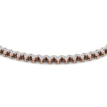 Load image into Gallery viewer, 12-carat-three-stone-diamond-cluster-gold-necklace-in-FDNK11335-(0.05CT)-NL-RG