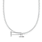 Load image into Gallery viewer, 12-carat-three-stone-diamond-cluster-gold-necklace-in-FDNK11335-(0.05CT)-NL-WG