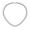 Load image into Gallery viewer, 12-carat-three-stone-diamond-cluster-gold-necklace-in-FDNK11335-(0.05CT)-NL-WG
