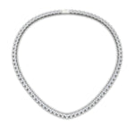 Load image into Gallery viewer, 12-carat-three-stone-diamond-cluster-gold-necklace-in-FDNK11335-(0.05CT)-NL-WG