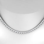 Load image into Gallery viewer, 12-carat-three-stone-diamond-cluster-gold-necklace-in-FDNK11335-(0.05CT)-NL-WG