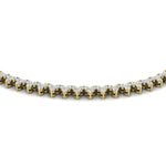 Load image into Gallery viewer, 12-carat-three-stone-diamond-cluster-gold-necklace-in-FDNK11335-(0.05CT)-NL-YG