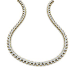 Load image into Gallery viewer, 12-carat-three-stone-diamond-cluster-gold-necklace-in-FDNK11335-(0.05CT)-NL-YG