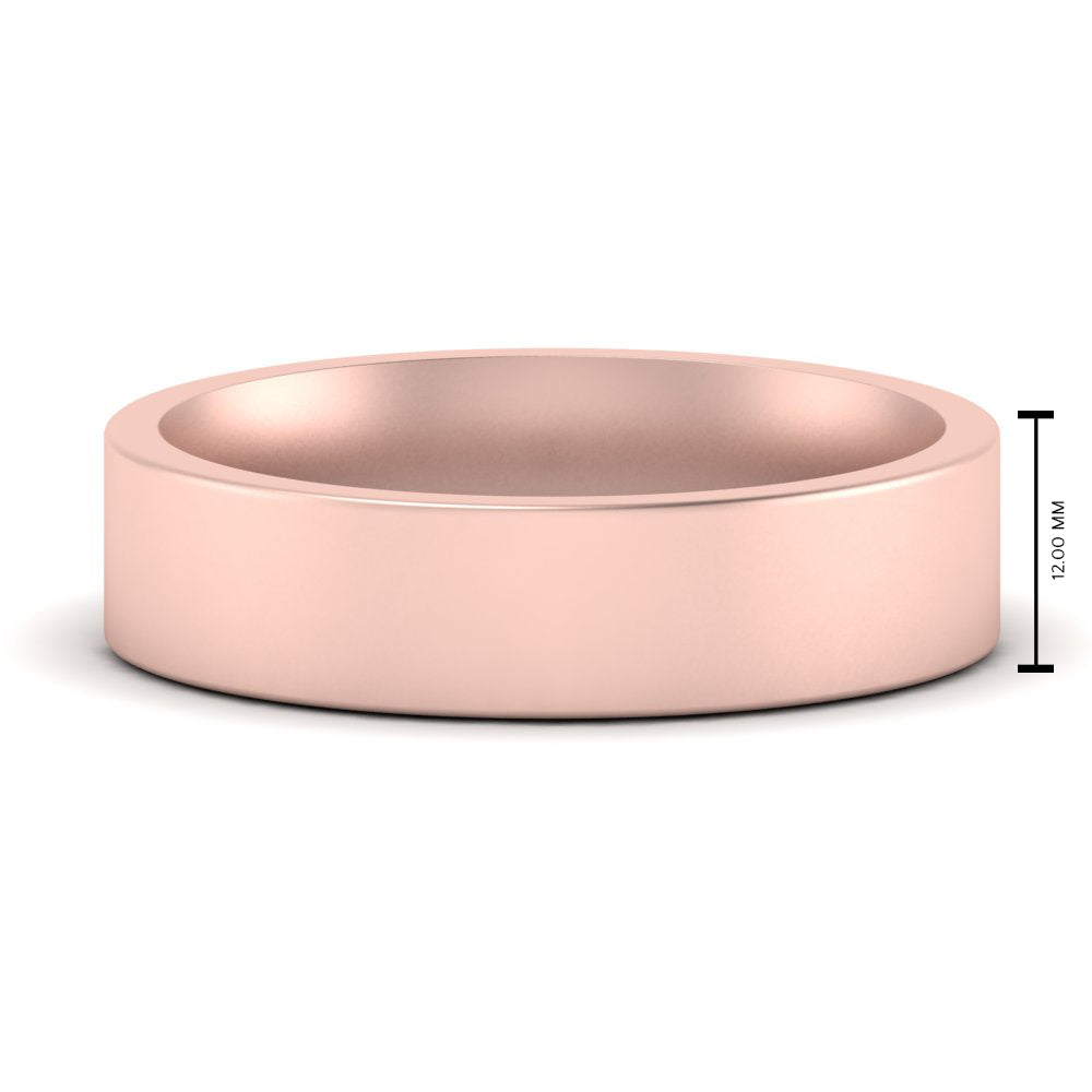 Comfort Fit Flat 4 mm Mens Wedding Band