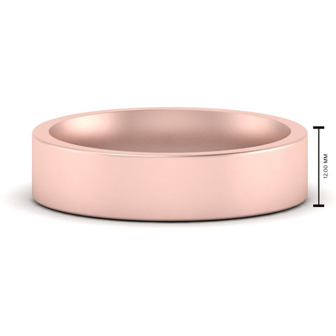 Comfort Fit Flat 4 mm Mens Wedding Band