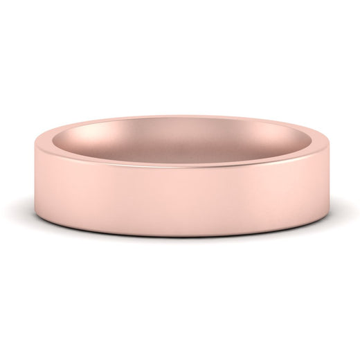 Comfort Fit Flat 4 mm Mens Wedding Band