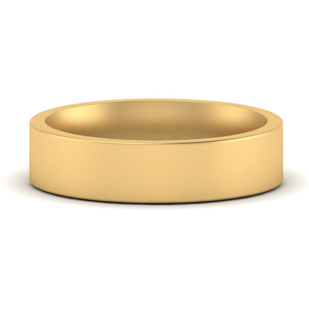 Comfort Fit Flat 4 mm Mens Wedding Band