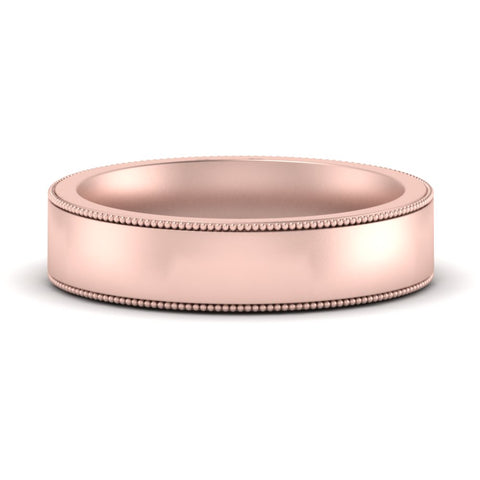 Stepped Edge Comfort Fit Flat Mens Band