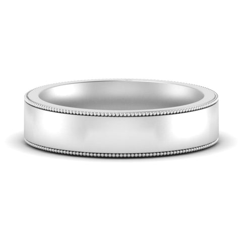Stepped Edge Comfort Fit Flat Mens Band
