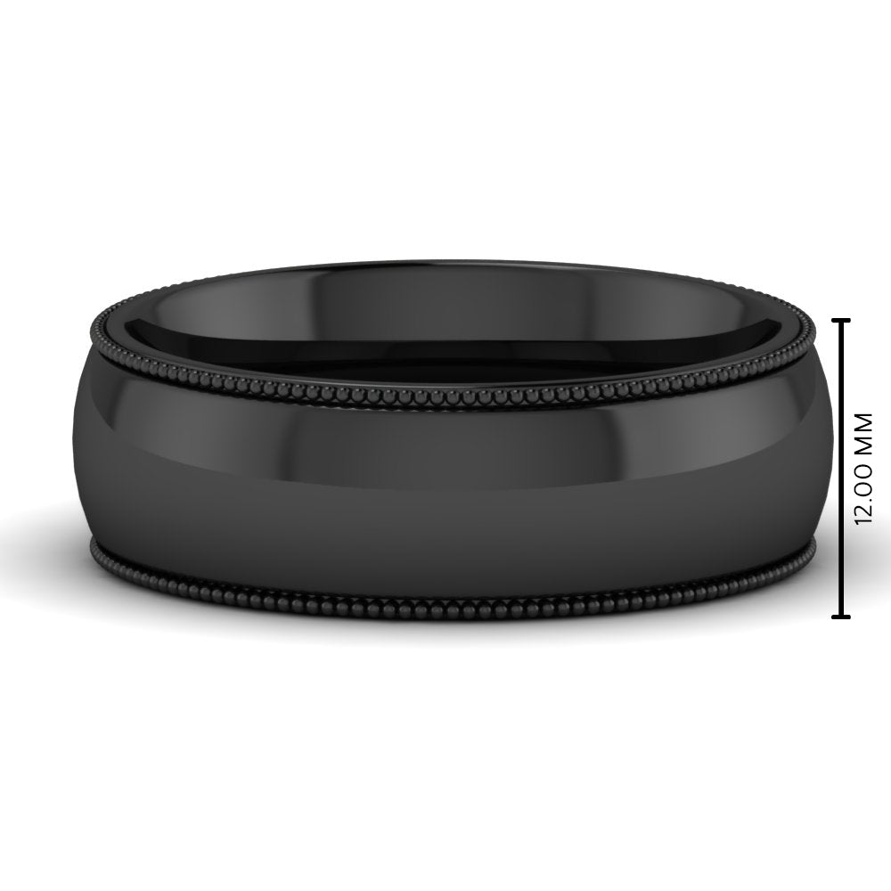 4 mm Comfort Fit Wedding Band Milgrain Edge