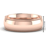 Load image into Gallery viewer, 4 mm Comfort Fit Wedding Band Milgrain Edge
