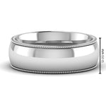 Load image into Gallery viewer, 4 mm Comfort Fit Wedding Band Milgrain Edge
