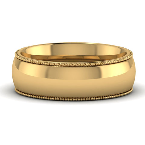 Comfort Fit Wedding Band Milgrain Edge