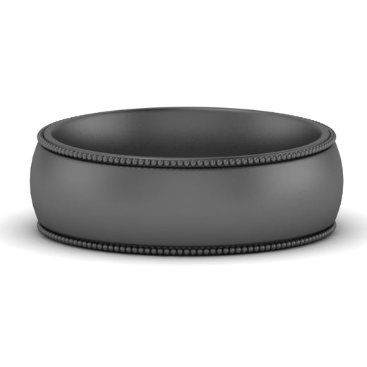4 mm Milgrain Comfort Fit Mens Wedding Band