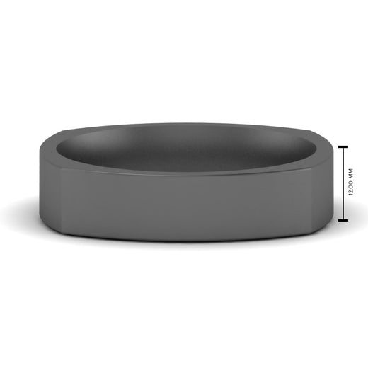 Square Comfort Fit Mens Wedding Band