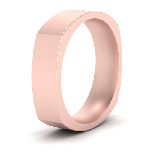 Square Comfort Fit Mens Wedding Band