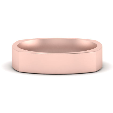 Square Comfort Fit Mens Wedding Band